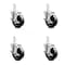Service Caster 4 Inch Phenolic Wheel Swivel 7/8 Inch Square Stem Caster Set with Brake SCC SCC-SQ20S414-PHS-TLB-78-4 - alternate 1